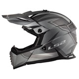 LS2 Gate TwoFace Helmet Matte Grey/Black