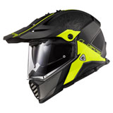 LS2 Blaze Elevation Adventure Motorcycle Helmet Black/Hi-Viz Yellow