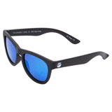 Minishades Youth Classic Sunglasses - Ages 8-12+ Galaxy Black Frame/Blue Mirror Polarized Lens