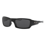 Oakley Fives Squared Sunglasses Polished Black Frame/Grey Lens