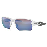 Oakley Flak 2.0 XL Sunglasses Polished White Frame/Prizm Deep Water Polarized Lens