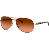 Oakley Women's Feedback Sunglasses Polished Gold Frame/Prizm Brown Gradiant Lens