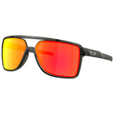 Oakley Castel Sunglasses Matte Grey Smoke Frame/Prizm Ruby Lens