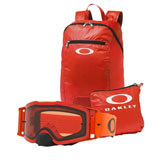 Oakley Front Line Goggle with Free Backpack Moto Orange Frame/Prizm MX Bronze Lens