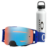 Oakley Front Line Goggle with Free Water Bottle Moto Blue Frame/Prizm Sapphire Iridium Lens
