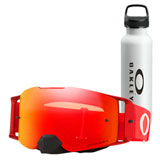 Oakley Front Line Goggle with Free Water Bottle Moto Red Frame/Prizm Torch Iridium Lens
