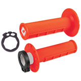 Odi V2 Half Waffle MX Lock-On Grips Fluorescent Orange