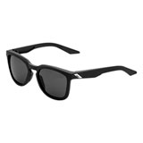 100% Hudson Sunglasses Soft Tact Black Frame/Smoke Lens