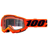 100% Accuri 2 Enduro Goggle Neon Orange Frame/Clear Dual Lens