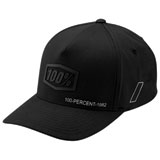 100% Shadow X-Fit Flex Fit Hat Black
