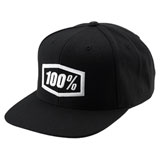 100% Corpo Snapback Hat Black