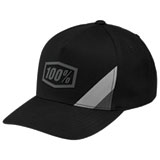 100% Cornerstone X-Fit Snapback Hat Black/Grey