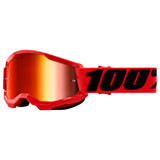 100% Youth Strata 2 Goggle Red Frame/Red Mirror Lens