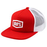 100% Youth Shift Snapback Trucker Hat Red