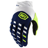 100% Airmatic Gloves Navy/White