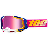 100% Racecraft 2 Goggle Mission Frame/Pink Mirror Lens