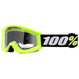 100% Strata Mini PeeWee Goggle Yellow Frame/Clear Lens