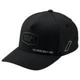 100% Shadow Flex Fit Hat Black