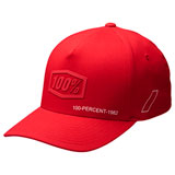 100% Shadow Flex Fit Hat Red
