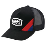 100% Cornerstone X-Fit Snapback Hat Black