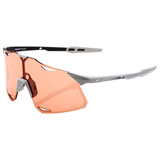 100% Hypercraft Sunglasses Matte Stone Grey Frame/HiPER Coral Lens