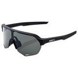 100% S2 Sunglasses Soft Tact Black Frame/Smoke Lens