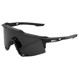 100% Speedcraft Sunglasses Soft Tact Black Frame/Smoke Lens