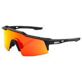 100% Speedcraft SL Sunglasses Soft Tact Black Frame/HiPER Red Multilayer Mirror Lens