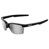 100% Sportcoupe Sunglasses Matte Black Frame/HiPER Silver Mirror Lens