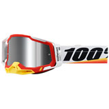 100% Racecraft 2 Goggle Arsham Red Frame/Silver Flash Lens
