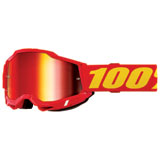 100% Accuri 2 Goggle Red Frame/Red Mirror Lens