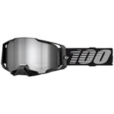 100% Armega Goggle Black Frame/Silver Mirror Lens