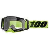 100% Armega Goggle Neon Yellow Frame/Clear Lens