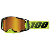 100% Armega Goggle Neon Yellow Frame/Gold Mirror Lens