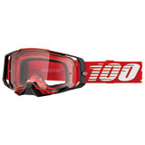 100% Armega Goggle Red Frame/Clear Lens