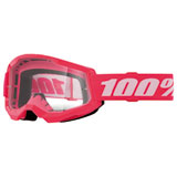 100% Strata 2 Goggle Pink Frame/Clear Lens