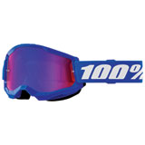 100% Youth Strata 2 Goggle Blue Frame/Red-Blue Mirror Lens