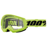 100% Youth Strata 2 Goggle Neon Yellow Frame/Clear Lens
