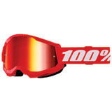100% Youth Strata 2 Goggle Red Frame/Red Mirror Lens