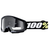 100% Strata Mini PeeWee Goggle Black Frame/Clear Lens