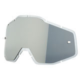 100% Racecraft Plus Injected Replacement Lens with Posts Silver Flash Mirror