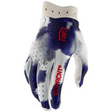 100% iTRACK Gloves Blue/White