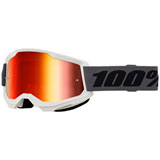 100% Strata 2 Goggle Grey Frame/Red Mirror Lens