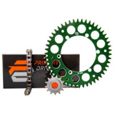 Primary Drive Alloy Kit & O-Ring Chain Green Rear Sprocket