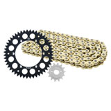 Primary Drive Alloy Kit & Gold X-Ring Chain Black