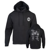 Rocky Mountain ATV/MC Diagram Hooded Sweatshirt Black