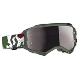 Scott Fury Camo Edition Goggle Green-White Frame/Silver Chrome Lens