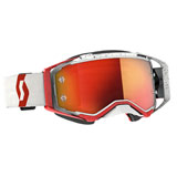 Scott Prospect Goggle Red-White Frame/Orange Chrome Lens