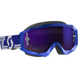 Scott Hustle X Goggle 2021 Blue-White Frame/Purple Chrome Lens