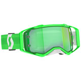Scott Prospect Goggle Green-White Frame/Green Chrome Lens